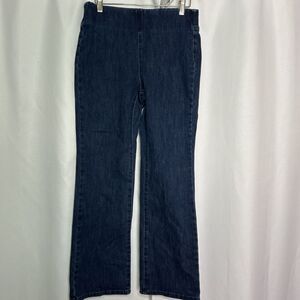 Soft Surrounding Pull On Denim Women’s PS Elastic Waistband Pockets Flare Legs